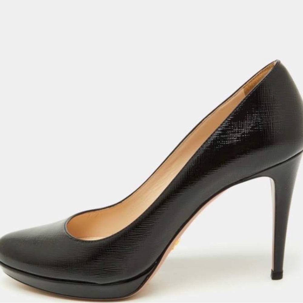 PRADA Black Patent Leather Heels – Size 37 - Picture 2 of 13